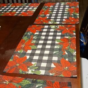 Festive Red and Black Checkered Placemats.